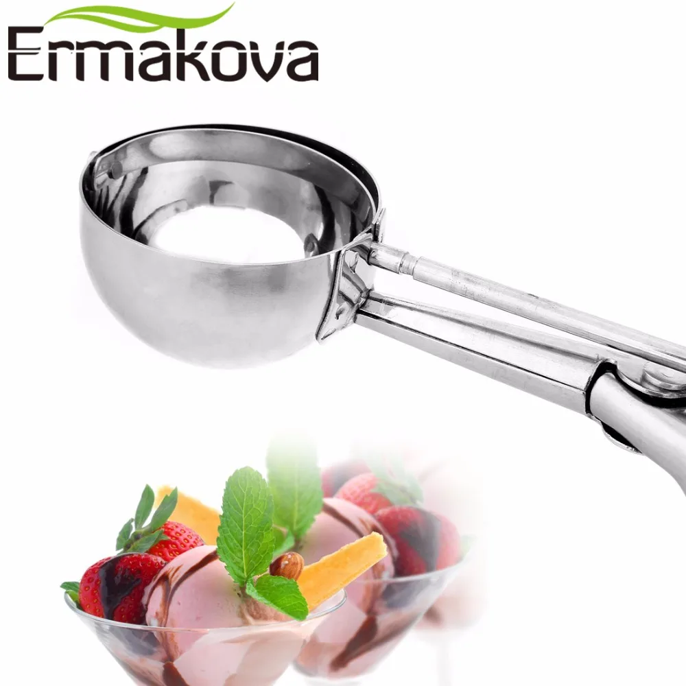 ERMAKOVA Нержавеющая Сталь Совок для мороженого ложка фруктовый Дыня Баллер печенья