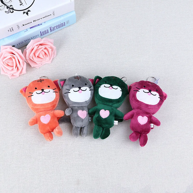 

Plush Toy Cat Decoration Filled Plush Animal Kitten Keychain Pendant Bag Key Pendant Children's Holiday Gift Plush Toy