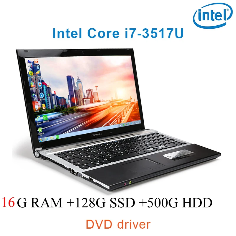 

P8-19 black 16G RAM 128G SSD 500G HDD i7 3517u 15.6" gaming laptop DVD driver keyboard and OS language available for choose