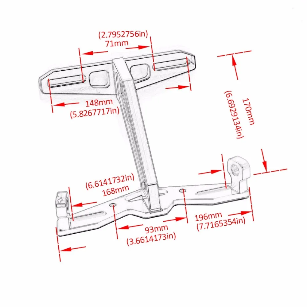 Мотоцикл CNC Алюминиевый Кронштейн номерного знака держатель номерного знака Рамка номерного знака для HONDA MSX125 MSX300 MSX 125 MSX 300