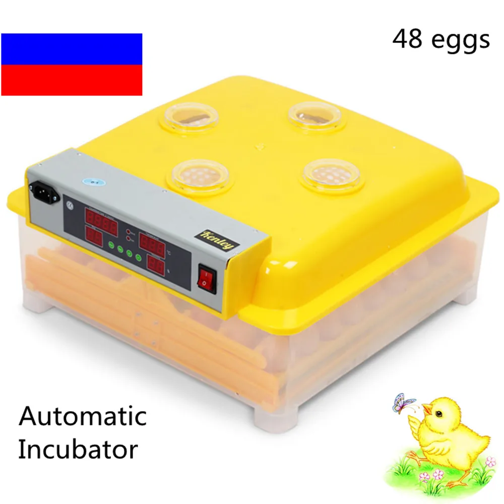 Промышленный Интеллектуальный Брудер инкубатория машина полностью автоматический инкубатор яиц для инкубации 48 цыпленок утка скобы яйцо