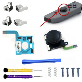 

Nintend Switch NS Joy Con 3D Analog Thumb Stick Sensor Potentiometer with Metal Lock Buckles Repair Conductive Film Cable Ribbon