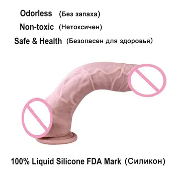 Realistic Penis Odorless Dildos Flexible Penis Strong Suction Cup Dick Safe and Health FDA Mark Sex Toy for Women 2