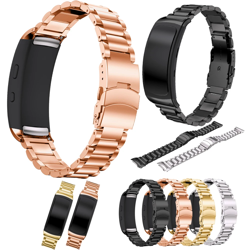 Браслет из нержавеющей стали для samsung gear Fit2 Pro, браслет из розового золота, металлические ремешки для samsung gear Fit2 Pro, ремешок для часов