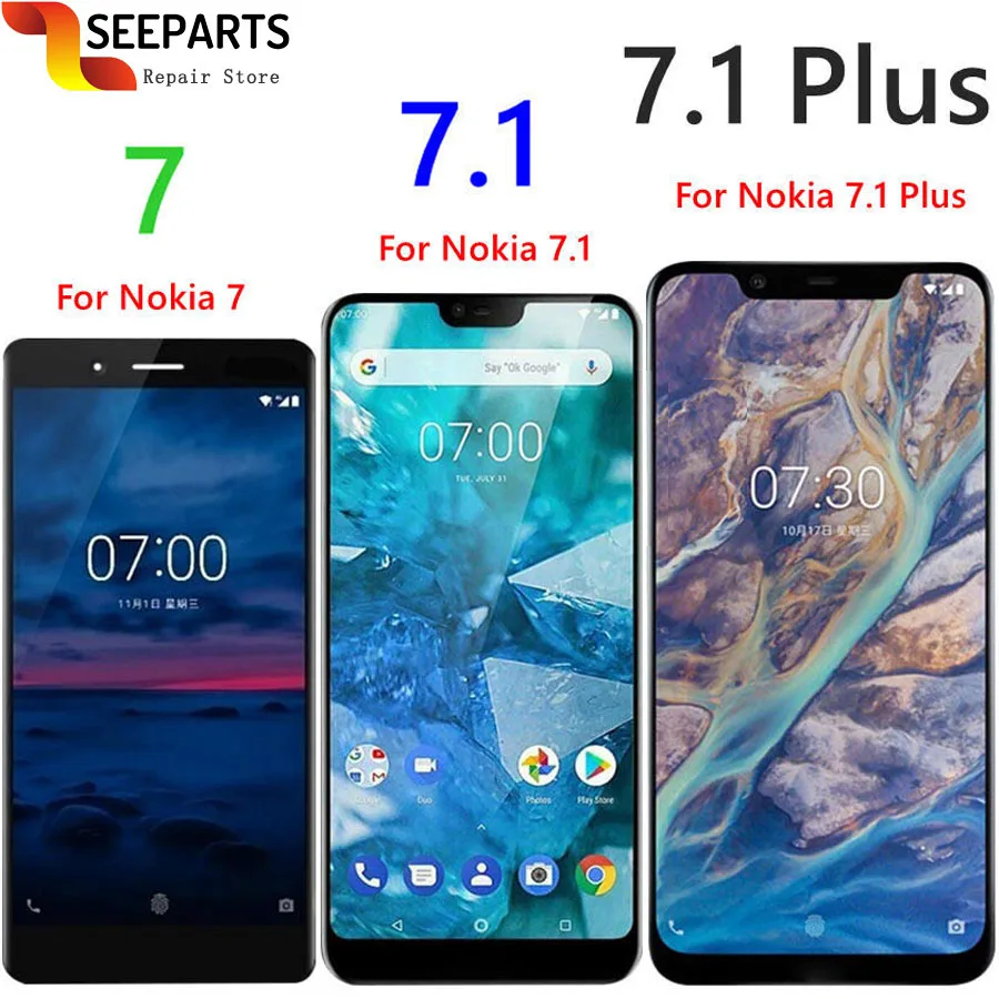 

100% Tested 7.1 LCD For 5.2" Nokia N7 LCD Display with Touch Screen Digitizer Assembly Replace Parts For Nokia 7.1 LCD 7.1 Plus