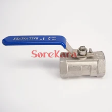 DN25 " BSP внутренняя резьба 304 Нержавеющая сталь(1 вещь) снижена запорный шаровой клапан воды масла воздушный дисплей 229 фунтов на квадратный дюйм