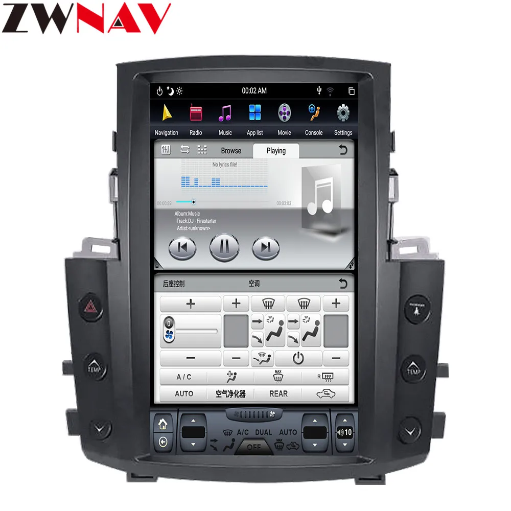 Best 13.6" Android 8.1 4+32G Tesla Screen Car Stereo For Lexus LX570 2007-2015 Auto Radio GPS Navigation Video Multimedia Headunit 3