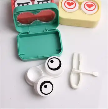 

1PCS portable cute Tweezers Set Eye Care Toiletry KitsMini Contact Lens Box Container Holder Case