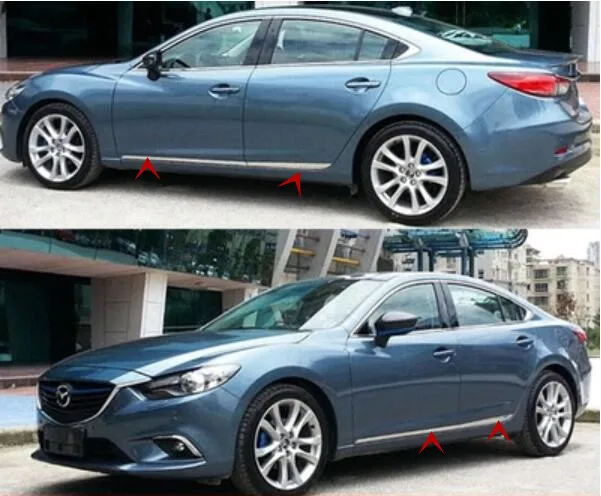 

ABS CHROME CAR SIDE DOOR BODY PROTECTOR MOLDING COVER TRIM 4pcs/Set FOR Mazda 6 ATENZA 2014 2015 2016 2017 2018 2019