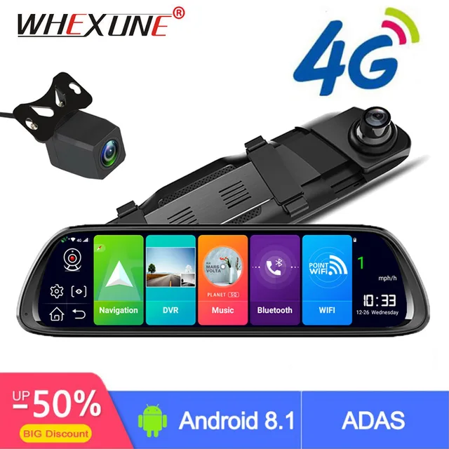 Special Offers WHEXUNE 4G Android Car DVR 10" Stream Rear View Mirror FHD 1080P ADAS Dash Cam Camera Video Recorder Auto Registrar Dashcam GPS Special Offers WHEXUNE 4G Android Car DVR 10" Stream Rear View Mirror FHD 1080P ADAS Dash Cam Camera Video Recorder Auto Registrar Dashcam GPS