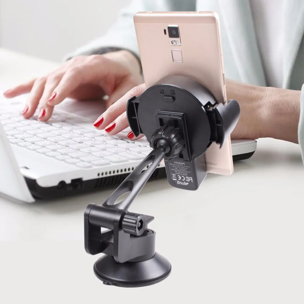 Wireless Chager Car Mount Qi Fast Chaging 360° Adjustable Strong Sticky Gel Pad Car Phone Holder For Samsung Galaxy S8  8 Edge  S7  S6  Note 5 Iphone 8  8 Plus  X And All Qi Enable Dev (9)