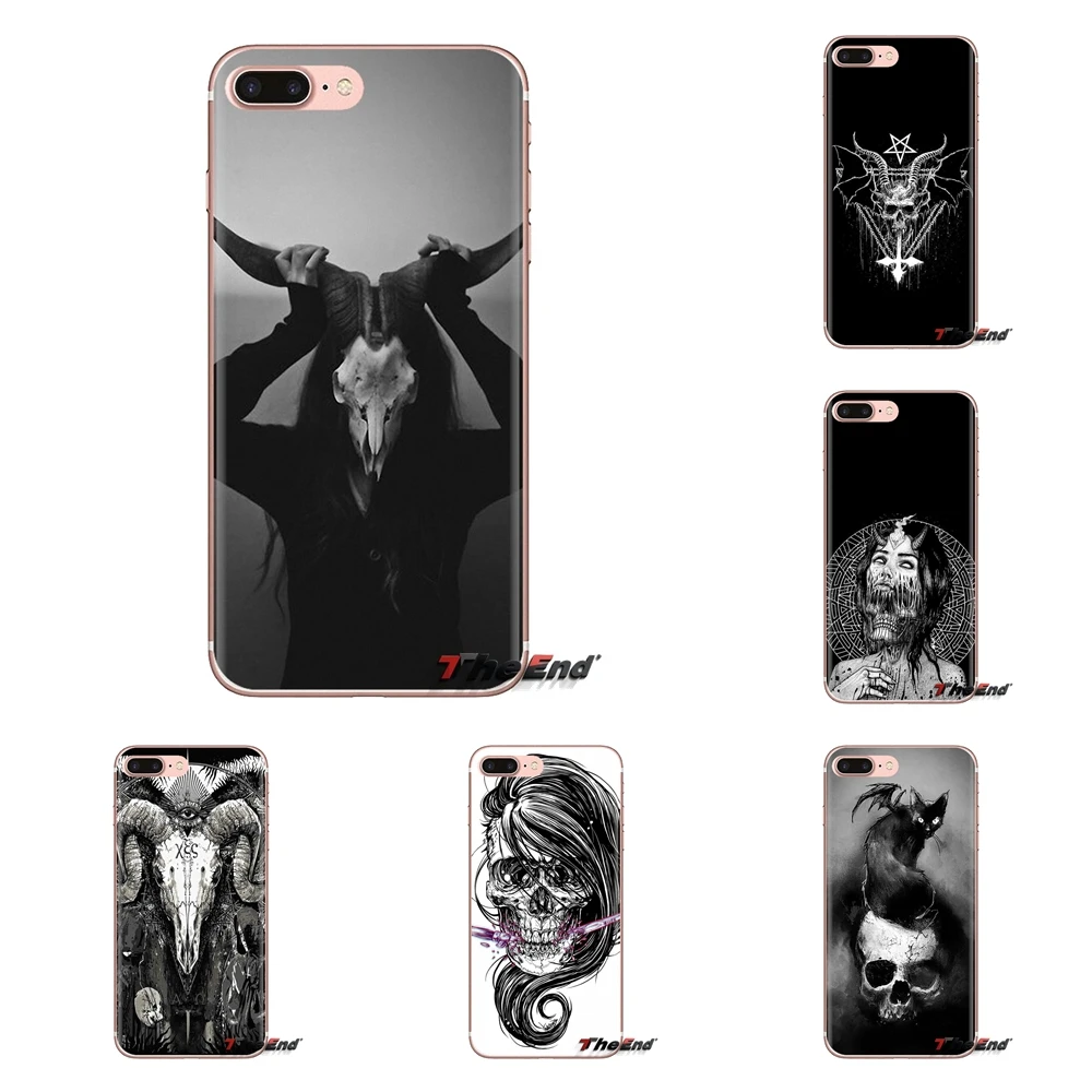 Satanic Skull terror design Transparent Soft Covers For Oneplus 3T 5T 6T Nokia 2 3 5 6 8 9 230 3310 2.1 3.1 5.1 7 Plus 2017 2018 |