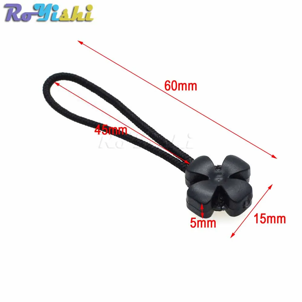 Mix Color Cord Zipper Pulls Strap Lariat Black 7pcs/pack For Apparel Accessories, zipper pullers,zipper accessories