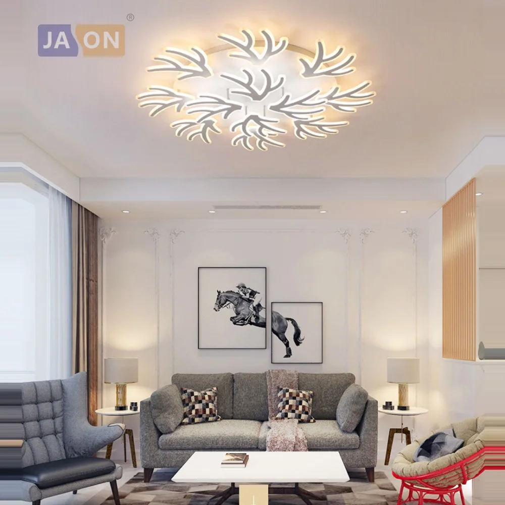 

LED Modern Iron Acrylic Antler LED Lamp.LED Light.Ceiling Lights.LED Ceiling Light. Ceiling Lamp For Bedroom Foyer