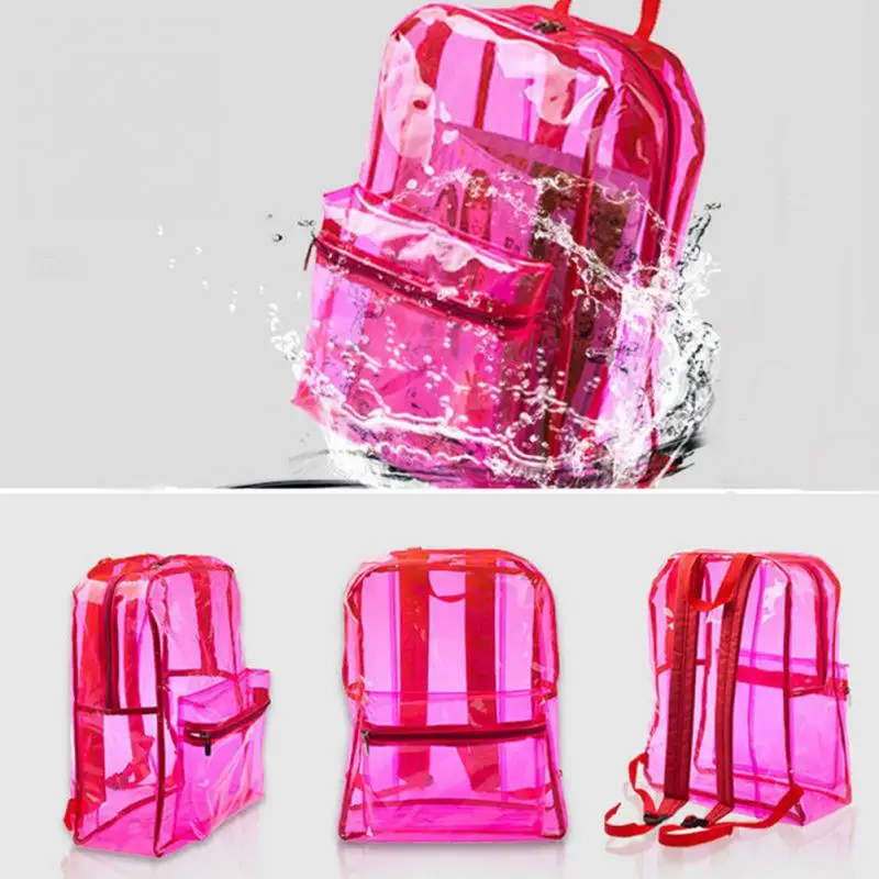 Стильный водонепроницаемый прозрачный рюкзак на молнии школьные сумки для