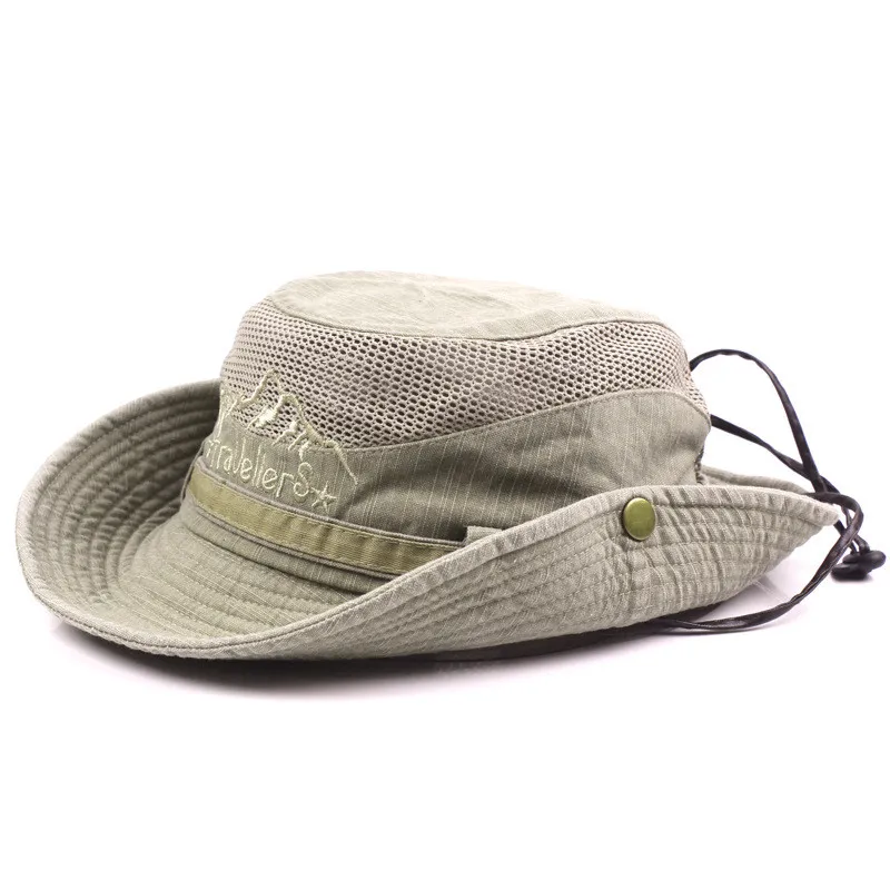 Adult Men's Hat Summer Western Style Retro Cotton Bucket Hats