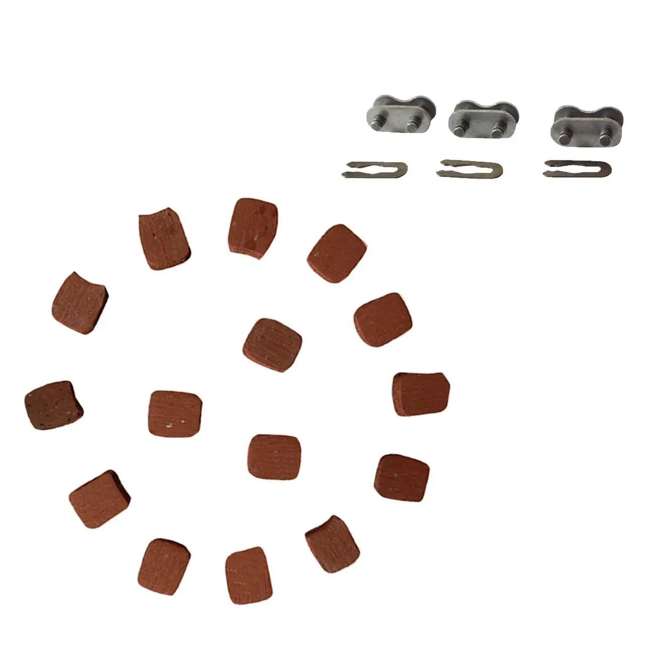 3xChain Master Link&15xSquare Clutch Pads 49cc 80cc 2 Stroke Motorized Bike