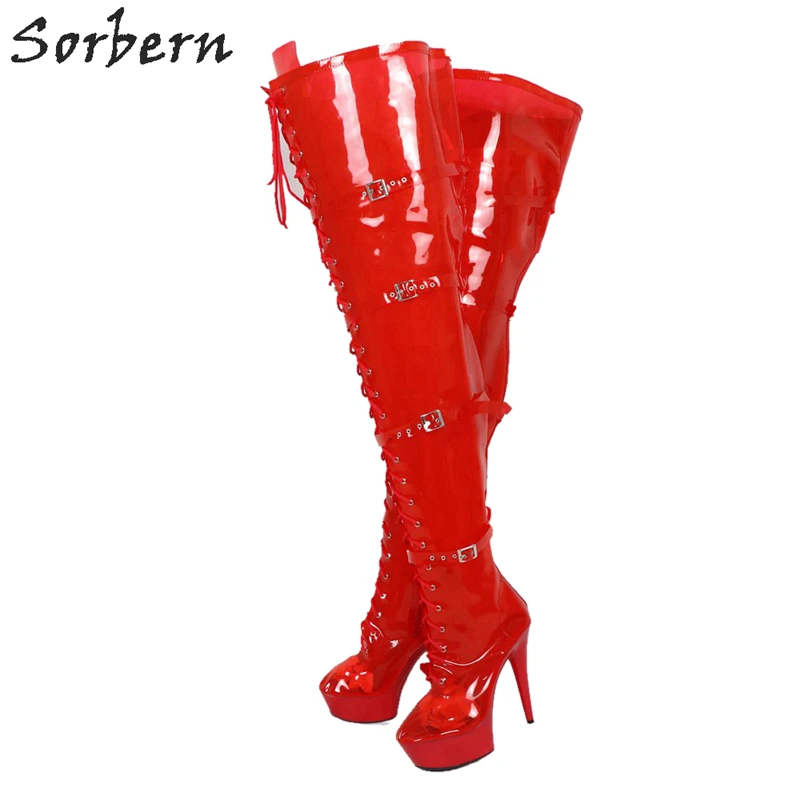 pvc high heel boots