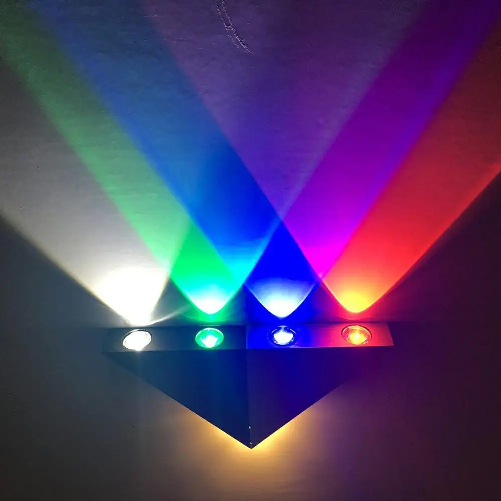 

5W Led Triangle Colorful Wall Lamp Perfect For Living Room Lights Bedroom Lamps Hallway Led Night Light