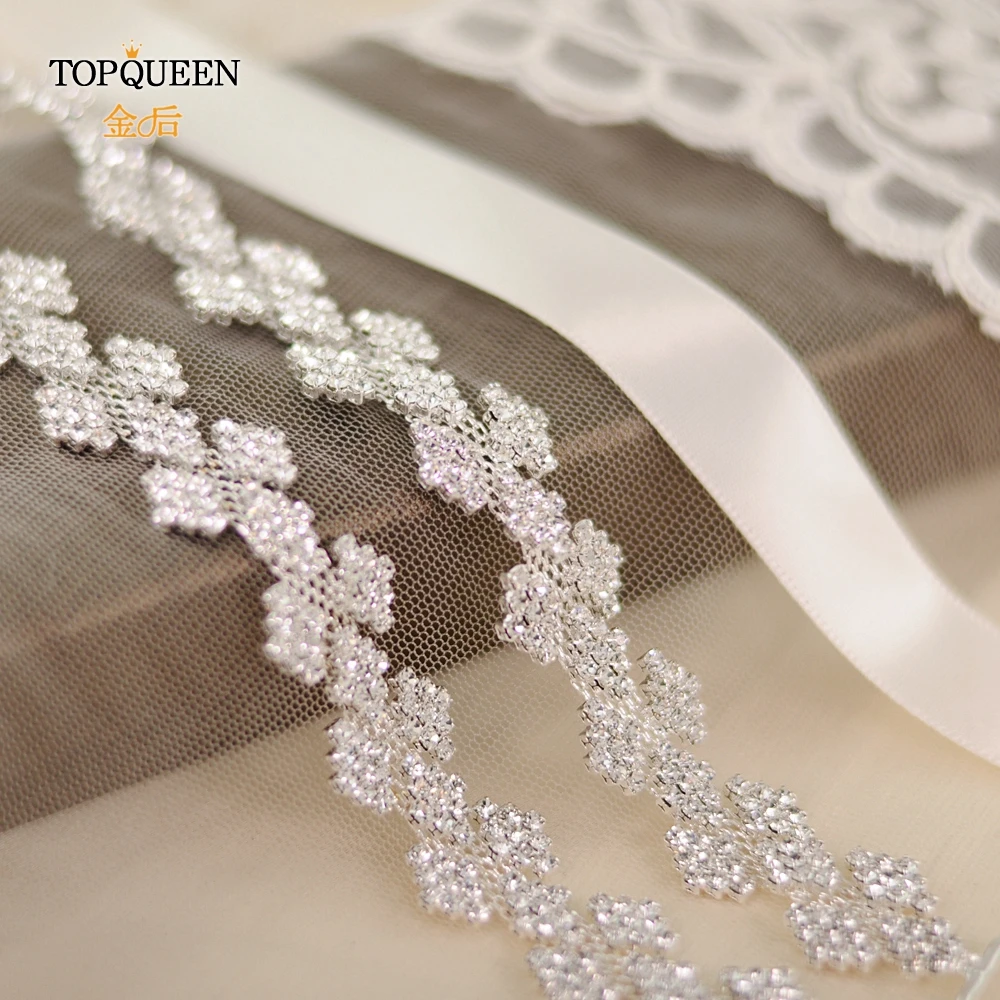 TOPQUEEN S55 свадебный пояс с Стразы для аппликации ремень ремешок для свадебного платья алмазный пояс для вечернее платье