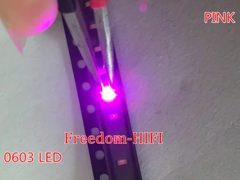 

Free Shipping 2000pcs SMD/SMT Super Bright Surface Mount 0603 1608 Light Emitting Diode LED Diode LED 0603 Pink SMD LED