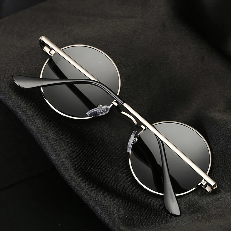 Классические ретро стимпанк готические маленькие круглые поляризованные солнцезащитные очки для мужчин и женщин маленькие Винтажные Солнцезащитные очки John Lennon gafas de sol