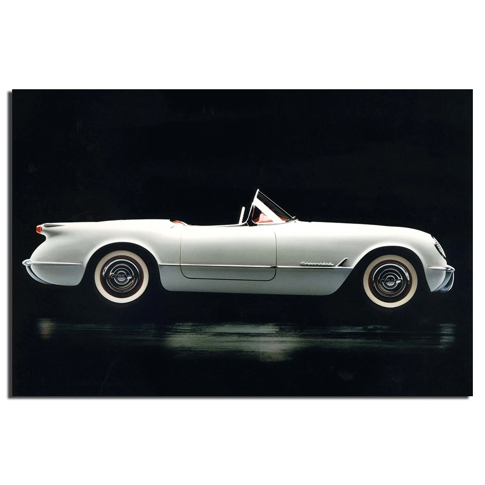 1953 Chevrolet Corvette Supercar Poster Framed Canvas Painting For Home Decor Wall Art Pictures Living Room | Дом и сад