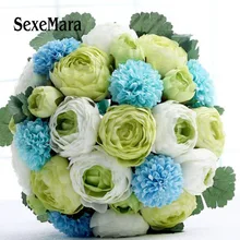 Новые Искусственные Свадебные букеты для невесты свадебные букеты 24 розы цветы ручной работы Цветы Свадебные вечерние подарки свадебные Acc