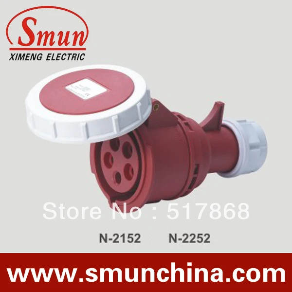 N-2252 32A 220-415V 5pin промышленный мобильный разъем 3P + N E с CE ROHS 1 год гарантии IP67