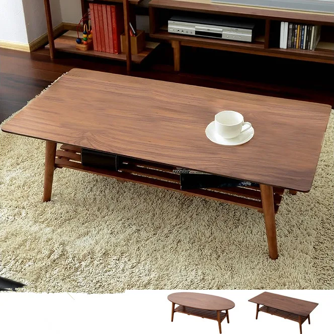 Modern Center Table Leg Foldable Walnut/NaturalRectangle/Oval 100cm Living Room Furniture Wooden Coffee Table With Storage Shelf Modern Center Table Leg Foldable Walnut/NaturalRectangle/Oval 100cm Living Room Furniture Wooden Coffee Table With Storage Shelf