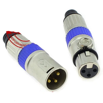

10pcs Copper Core Roman Columns 3 Pin XLR Microphone Connector Balance XLR Male Female Adapter