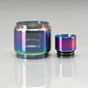 1Set Replacement Bubble Fat Glass Tube With 810 SS Glass Drip Tip For  SMOK TFV12 Prince 8ML TANK Rainbow Clear Color ► Photo 1/5