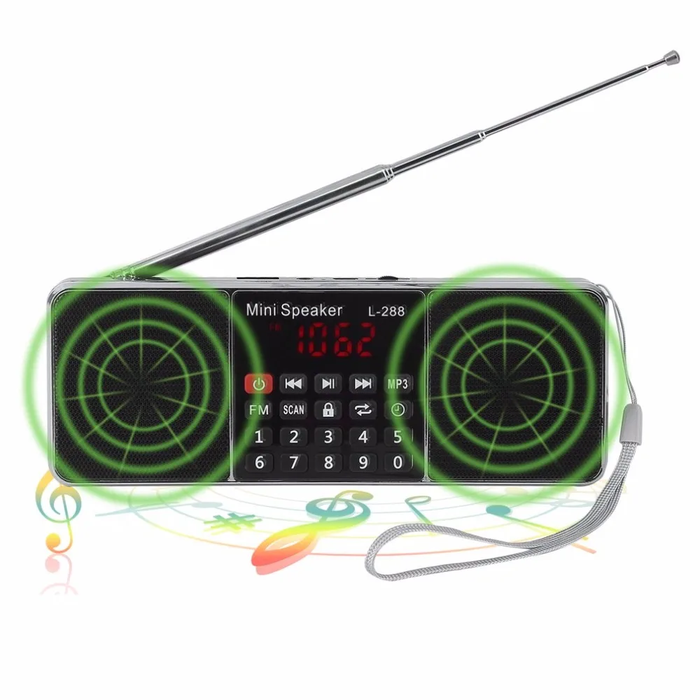 

Multifunctional Dual Channel Digital Portable MP3 Music Player Speakers Loudspeaker Support TF Card USB Disk L288