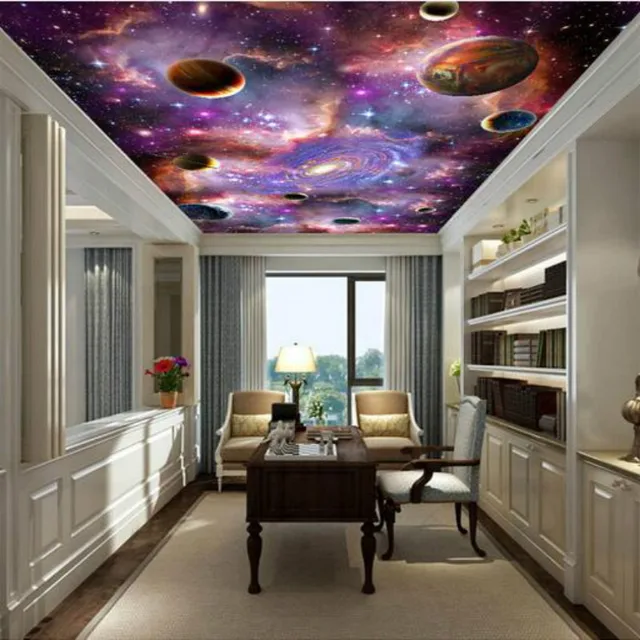 Galaxy 3d plafond grote mural behang woonkamer slaapkamer behang ... Galaxy 3d plafond grote mural behang woonkamer slaapkamer behang ...