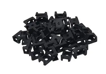 

Black 4.5mm Width Cable Tie Base Saddle Type Mount Wire Holder 100Pcs