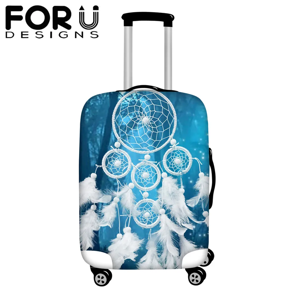 

FORUDESIGNS Trolley Travel Accessories Dustproof Suitcase Protective Cover Dreamcatcher Feathers Prints Dust Rain Luggage Covers