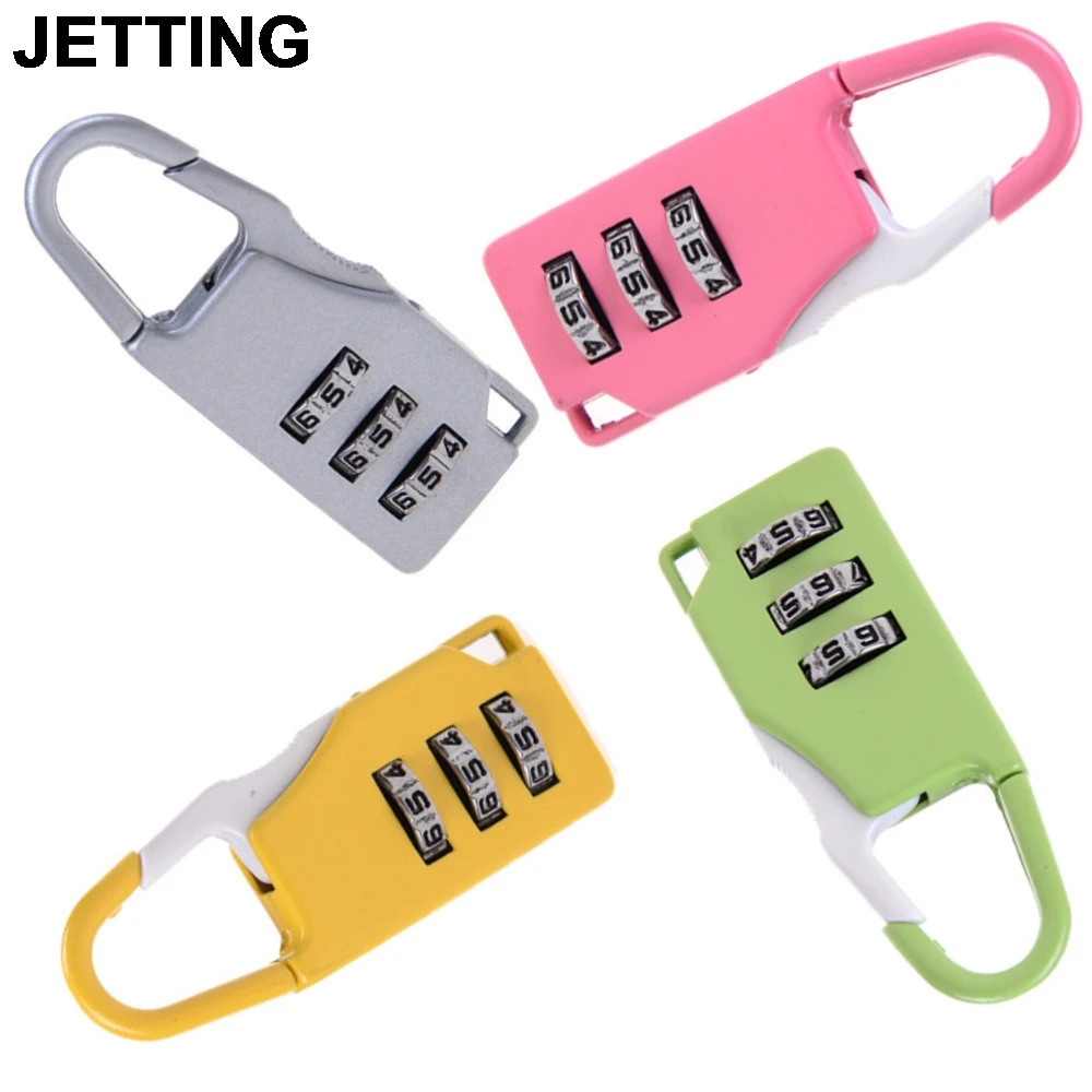 

JETTING 1PCS Random Zinc Alloy Security 3 Combination Travel Suitcase Luggage Code Lock Padlock
