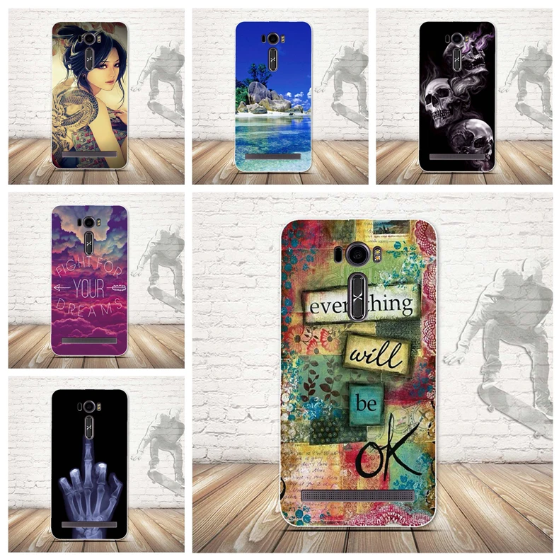 

Luxury Painted Case for Asus ZE601KL Phone Cases Soft Silicon Back Case Cover for Asus Zenfone 2 Laser ZE601kL ZE600KL Cover TPU