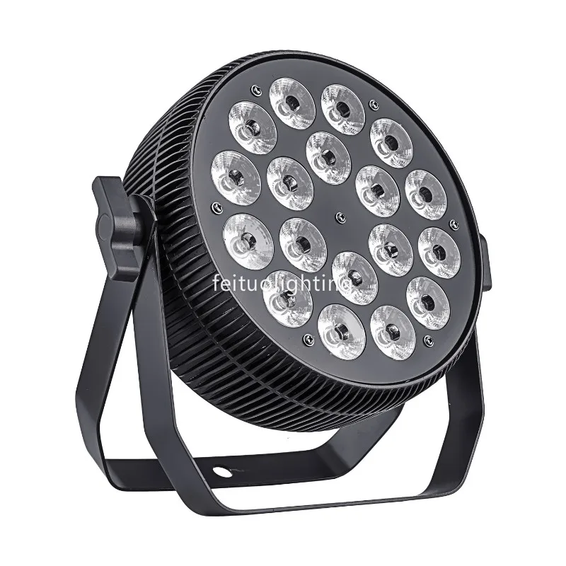 Новые Dmx 18x18 Вт светодиодные par-прожекторы RGBWA+ фиолетовый 6в1 Par Led 18x18 Вт тихий вентилятор охлаждения Led плоский прожектор для дискотеки Dj прожектор для вечеринок