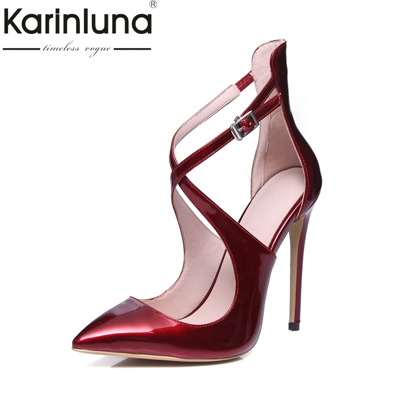 

Karinluna 2018 Large Size 33-43 Brand Design Customize Thin High Heel Sandals Summer Shoes Woman Sexy Party Women Shoes