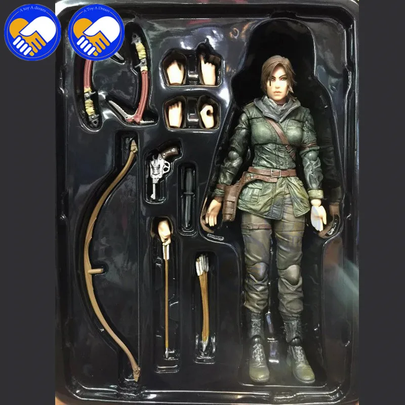 Новая игра искусство Tomb Raider 26 см Лара Крофт ПВХ Фигурки игрушки с коробкой