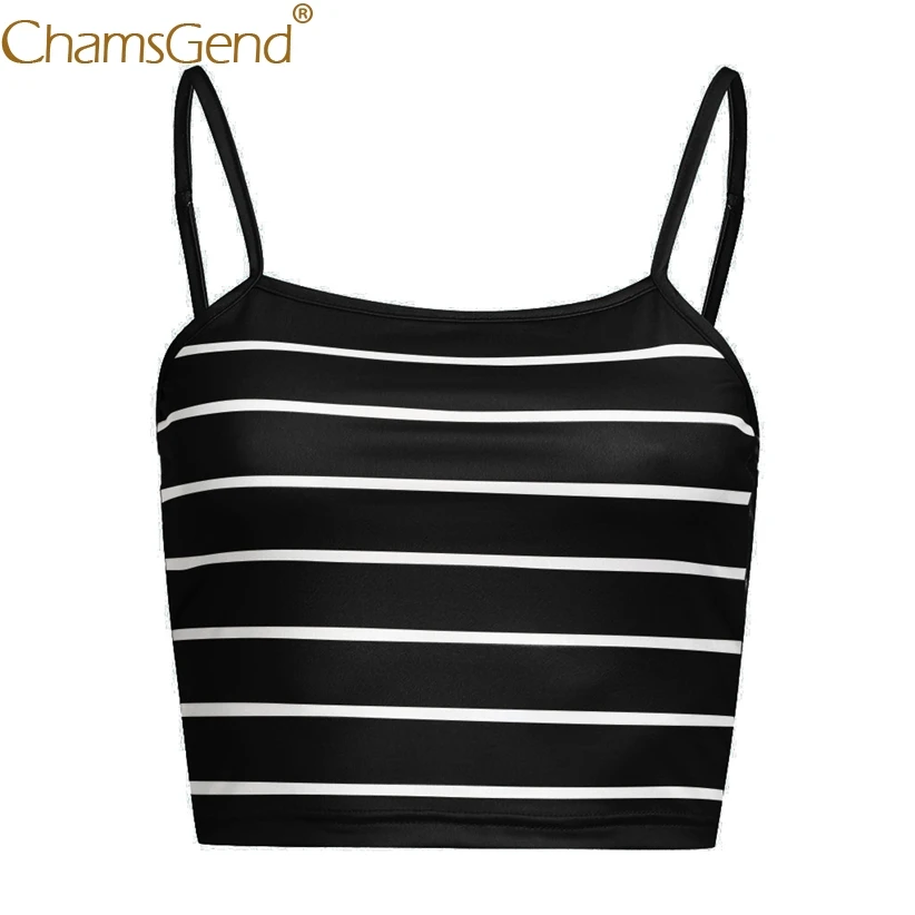 

Women Girls Striped Camis 2019 Hot Summer Female Crop Tops Sleeveless Backless Beach Wear Woman Shirts Casual Clothing 90221