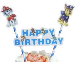 1 компл.. Микки Маус Миньоны paw dog с днем рождения свинья декоративные вывески для маленьких детей день рождения patroвечерние Ling торт украшения
