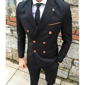 

2017 Latest Coat Pant Designs Black Men Suit costume homme Groom Tuxedo Slim Fit Suits MENS 2 Piece Blazer Terno Masculino