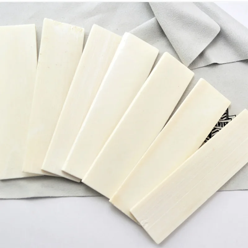 

2pcs Bovine Bone Shank Handle blanks Scale Slab Folding Pocket knife Handle Patch DIY Material
