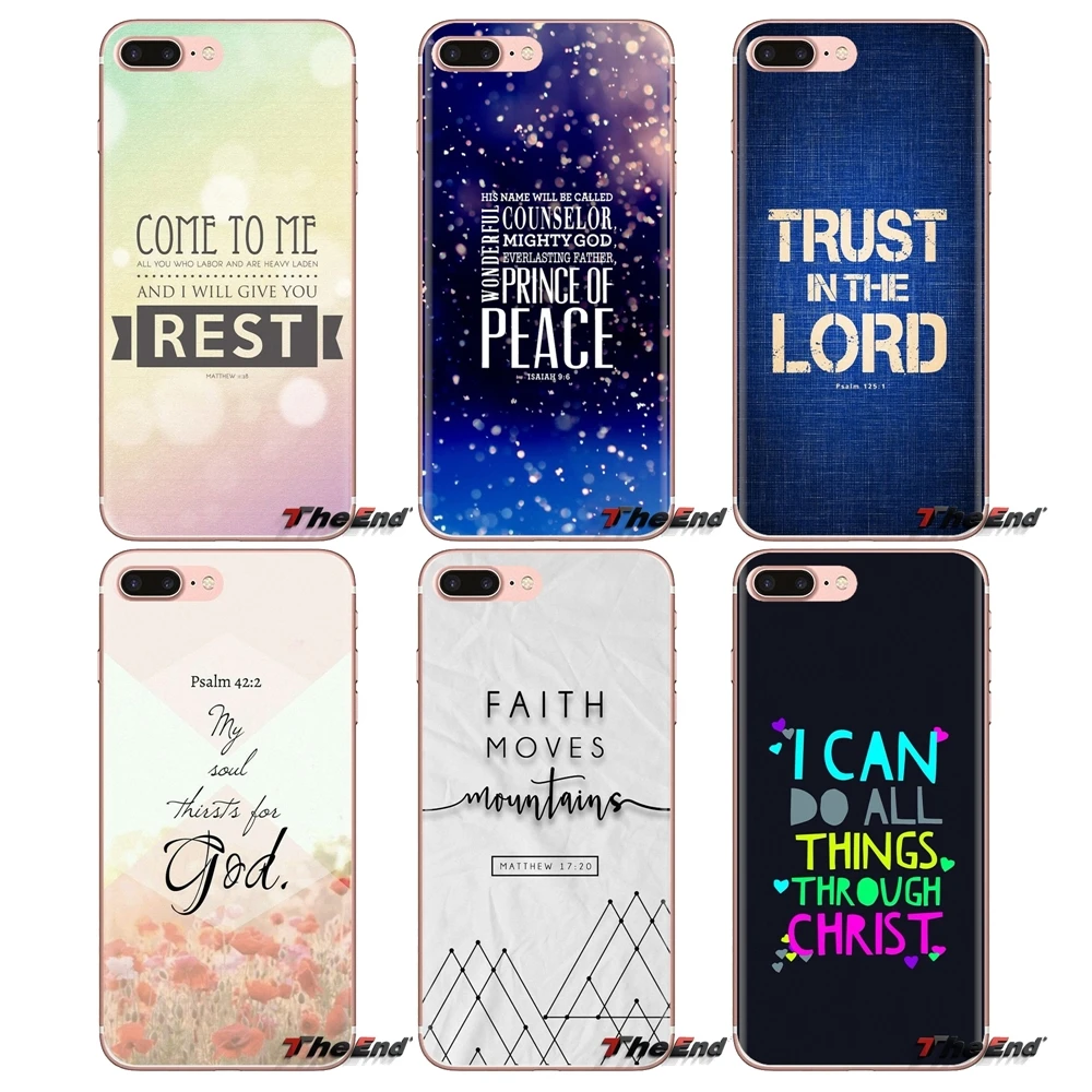 For Huawei G7 G8 P7 P8 P9 P10 P20 P30 Lite Mini Pro P Smart Plus 2017 2018 2019 TPU Case Bible verse Jesus Philippians Christian |