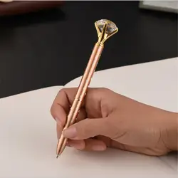 1 шт алмазный наконечник шариковая ручка 1,0 мм кристалл ручки для подписи школы милые офисные принадлежности caneta канцелярские papeleria