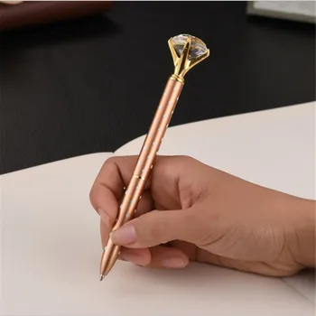 

1Pc Diamond Dot Ballpoint Pen 1.0mm Crystal Signature Pens School Office Supplies Kawaii caneta Writing Stationery papeleria