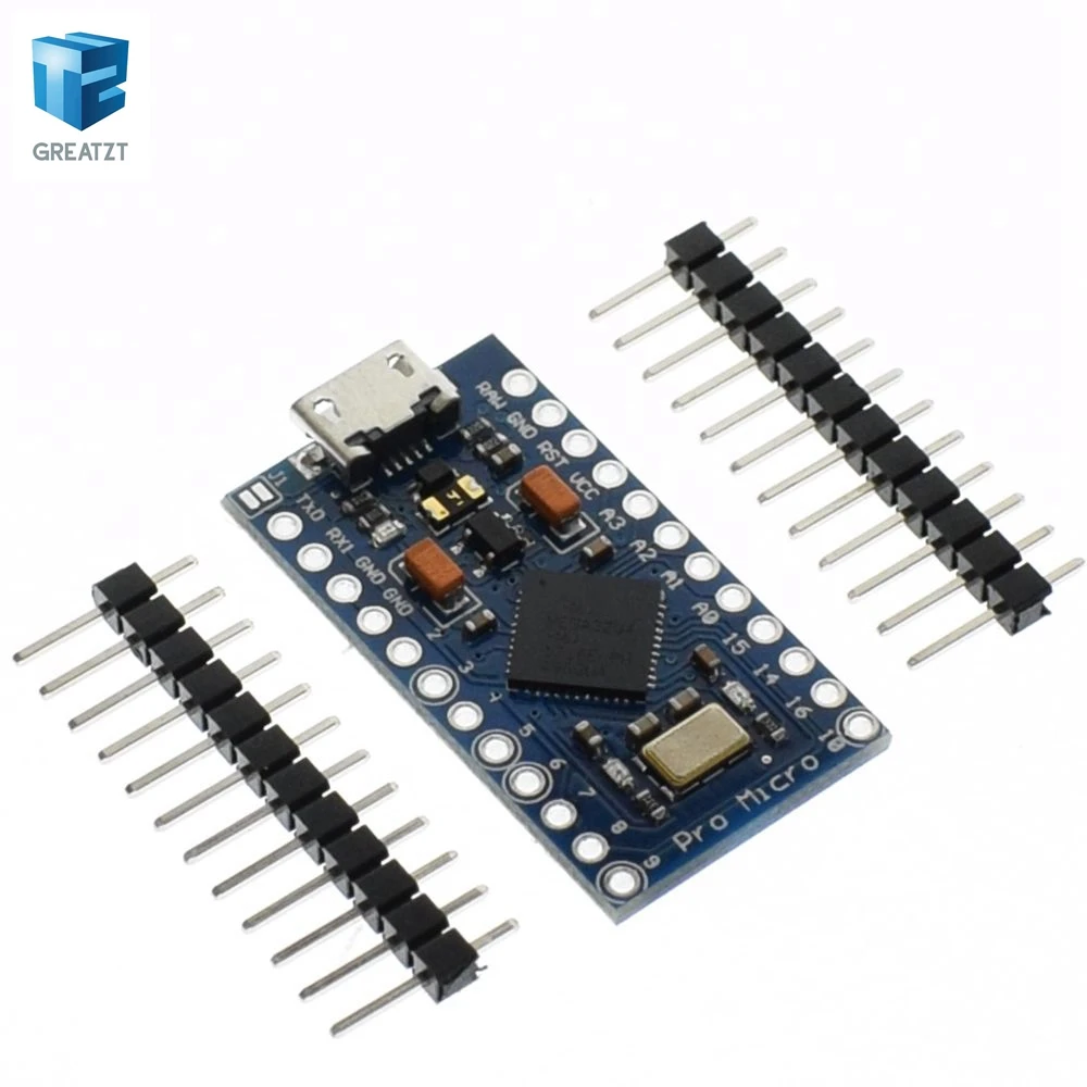 1 шт. Новые Pro Micro для Arduino ATmega32U4 5 В/16 мГц модуль с 2 строки заголовка штифт для Леонардо. Лучшее качество