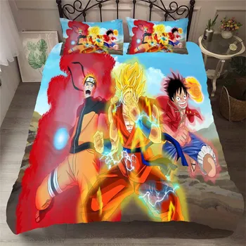

HELENGILI 3D Bedding Set Dragon Ball Print Duvet Cover Set Bedcloth with Pillowcase Bed Set Home Textiles #LZ-29